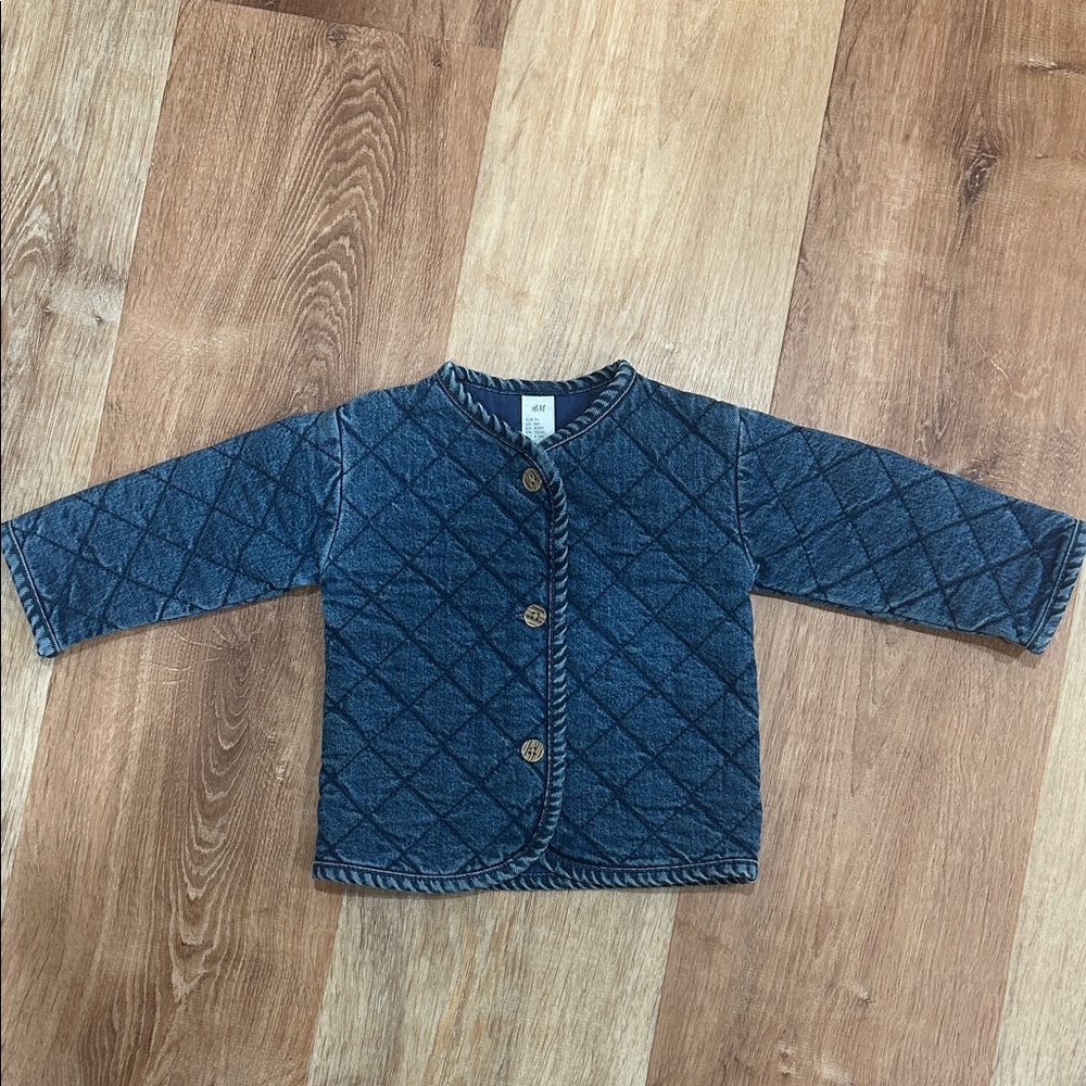 Quilted Denim Blue Infant Jacket